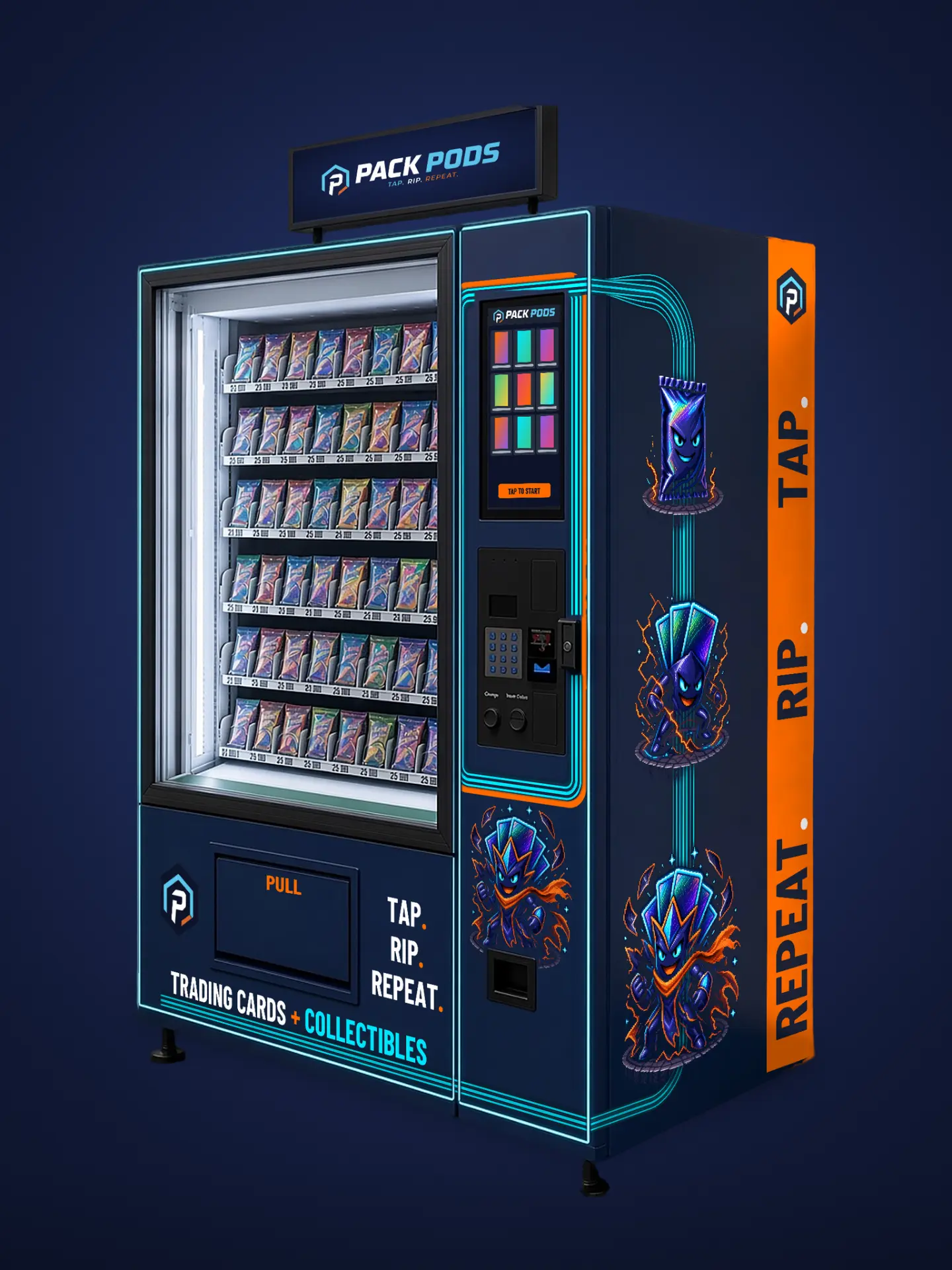 Pack Pods vending machine concept design