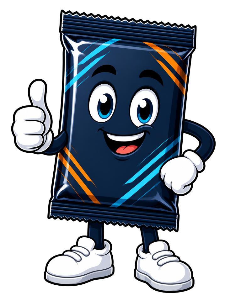 Pack Pal, the Pack Pods mascot, giving a thumbs up