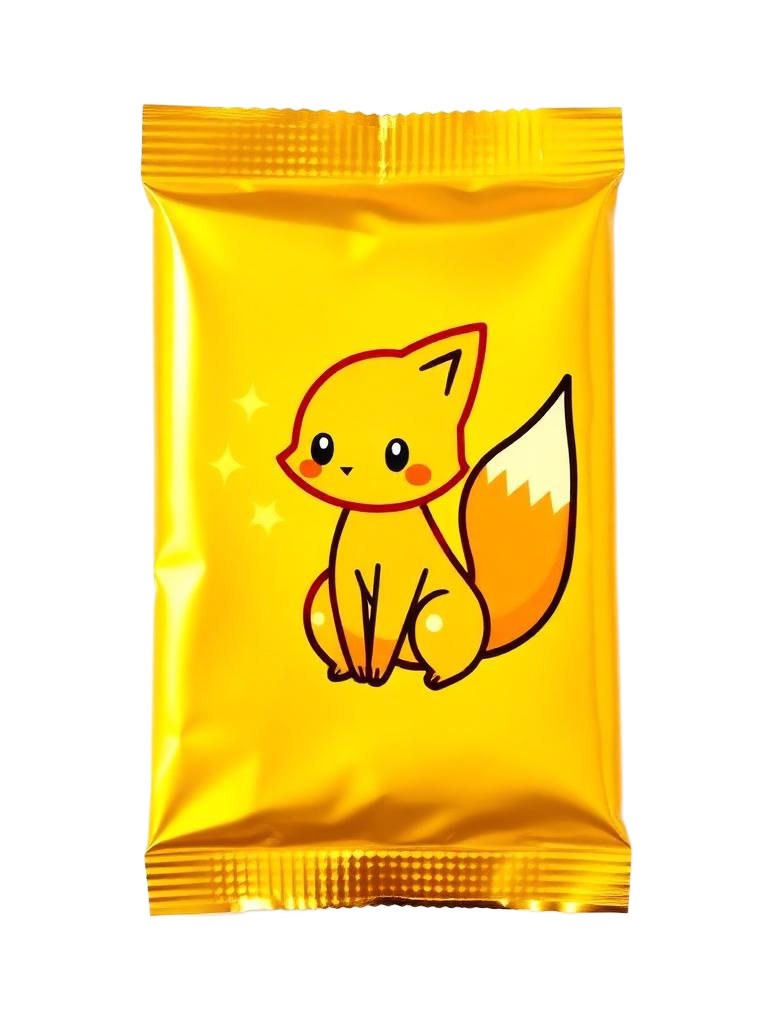 Illustrative Pokémon style trading-card pack
