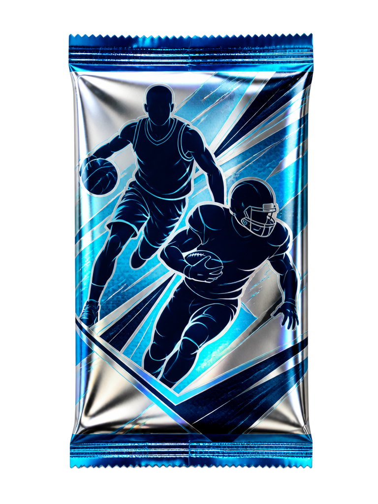 Illustrative Sports Cards style trading-card pack